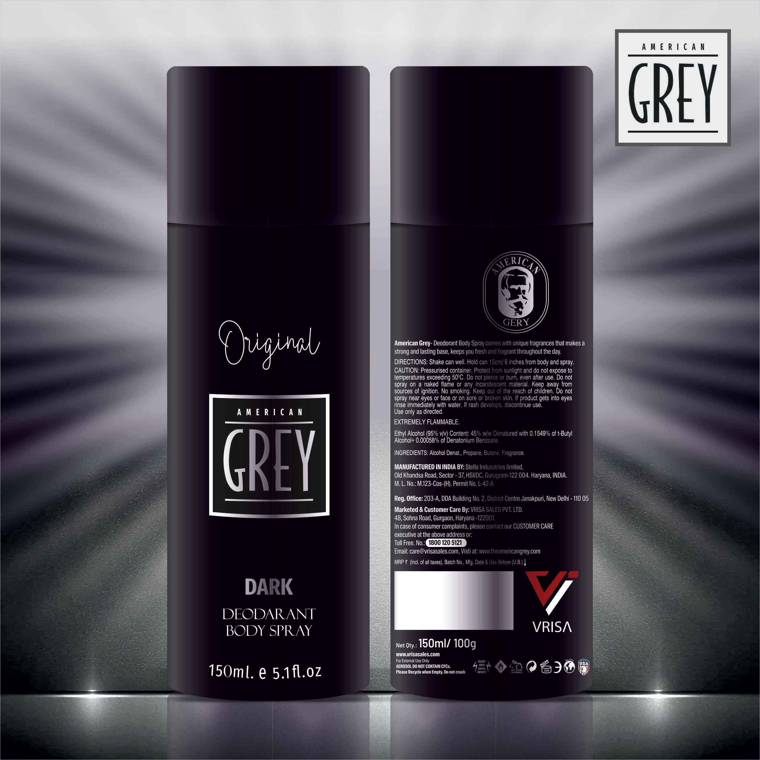 dark deo american grey